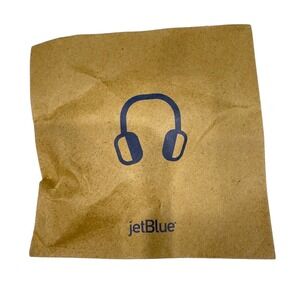 JetBlue Airline In-Flight Wired Headphones Earbuds New Sealed Travel Accessory